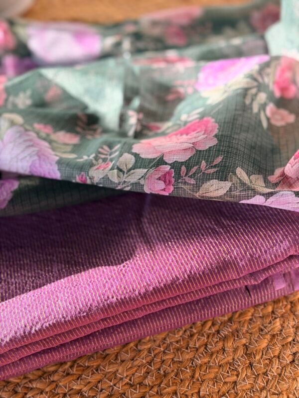 CHANDERI SILK TOP AND KOTA PRINTED DUPATTA - Image 5