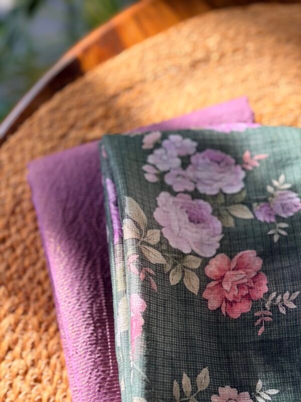 CHANDERI SILK TOP AND KOTA PRINTED DUPATTA - Image 3