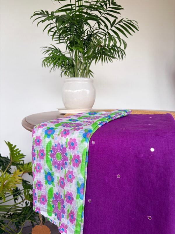 MUL CHANDERI TOP AND PRINTED KOTA COTTON DUPATTA - Image 2