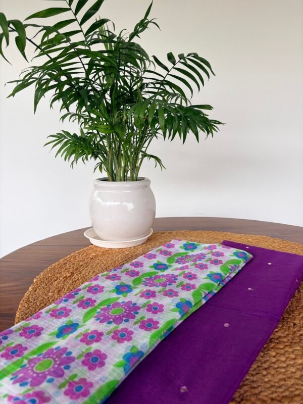 MUL CHANDERI TOP AND PRINTED KOTA COTTON DUPATTA - Image 7