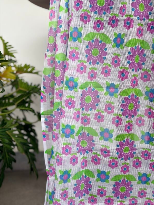 MUL CHANDERI TOP AND PRINTED KOTA COTTON DUPATTA - Image 4