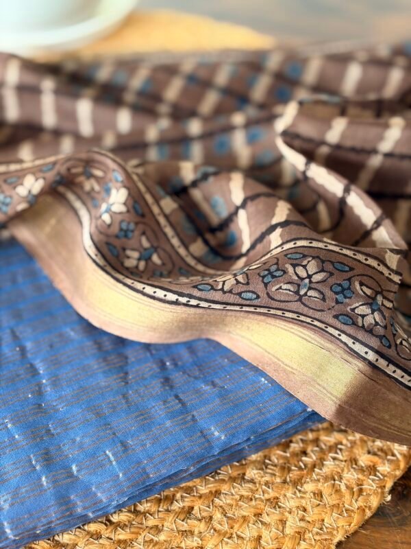 CHANDERI TOP AND MUL CHANDERI AJRAK DUPATTA - Image 7
