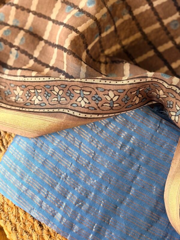 CHANDERI TOP AND MUL CHANDERI AJRAK DUPATTA - Image 4