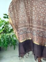 CHANDERI TOP AND MUL CHANDERI AJRAK DUPATTA - Image 3