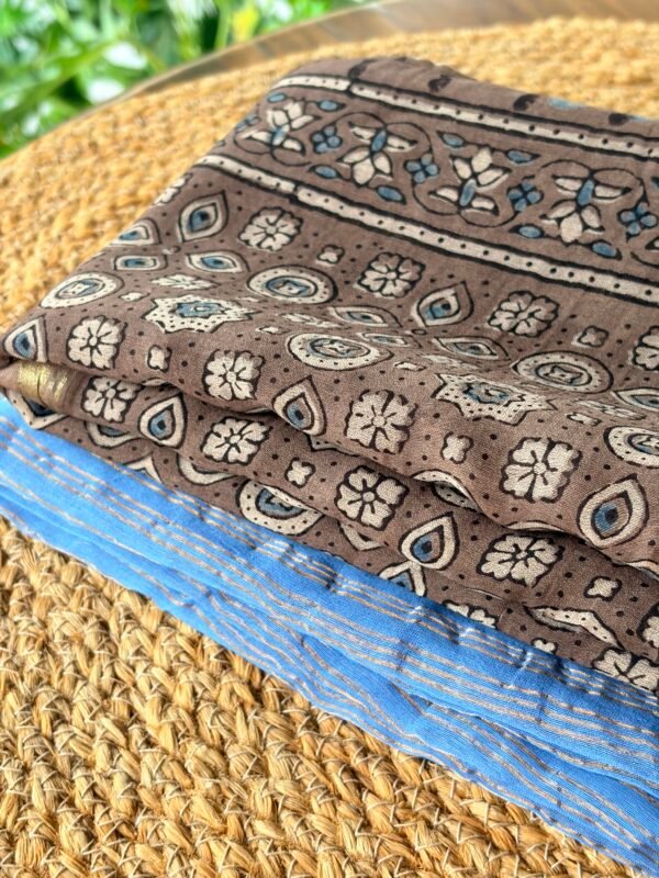 CHANDERI TOP AND MUL CHANDERI AJRAK DUPATTA - Image 6