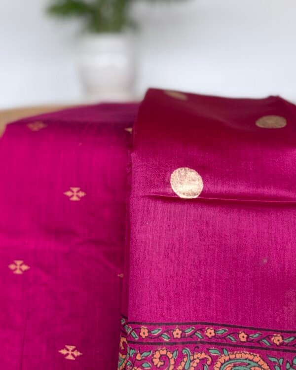 SILK COTTON TOP AND CHANDERI SILK DUPATTA - Image 2