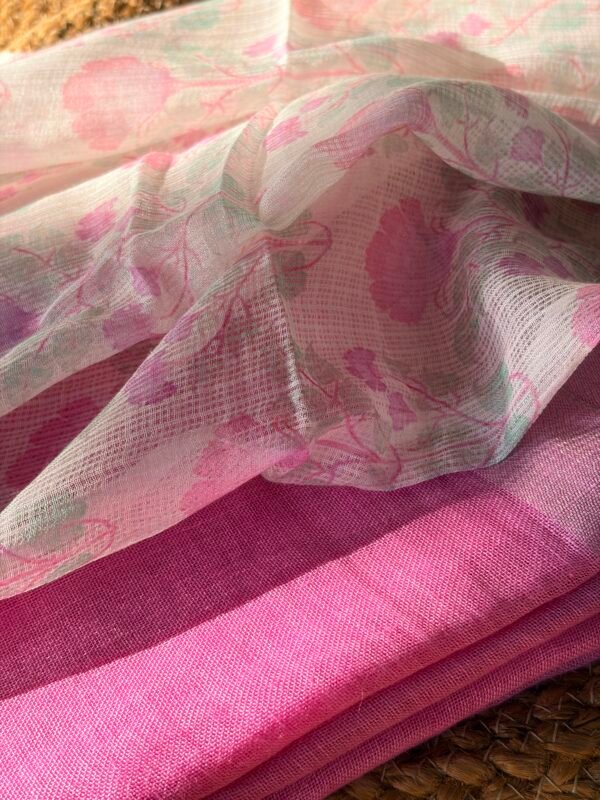 LINEN TOP AND PRINTED KOTA COTTON DUPATTA - Image 4