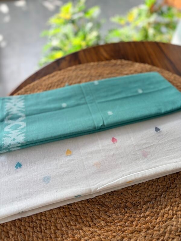 PURE JAMDHANI COTTON TOP AND JAMDANI WEAVE COTTON DUPATTA - Image 5