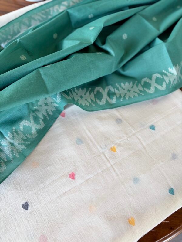 PURE JAMDHANI COTTON TOP AND JAMDANI WEAVE COTTON DUPATTA - Image 4