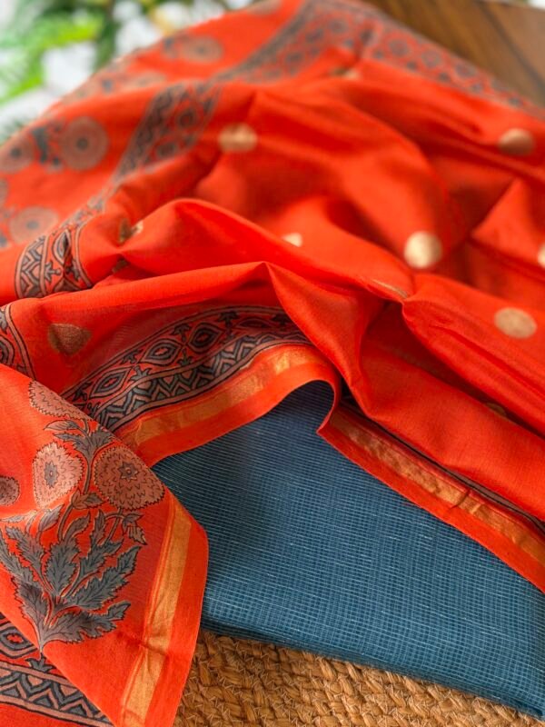 SHIMMER KOTA TOP AND CHANDERI SILK DUPATTA - Image 7