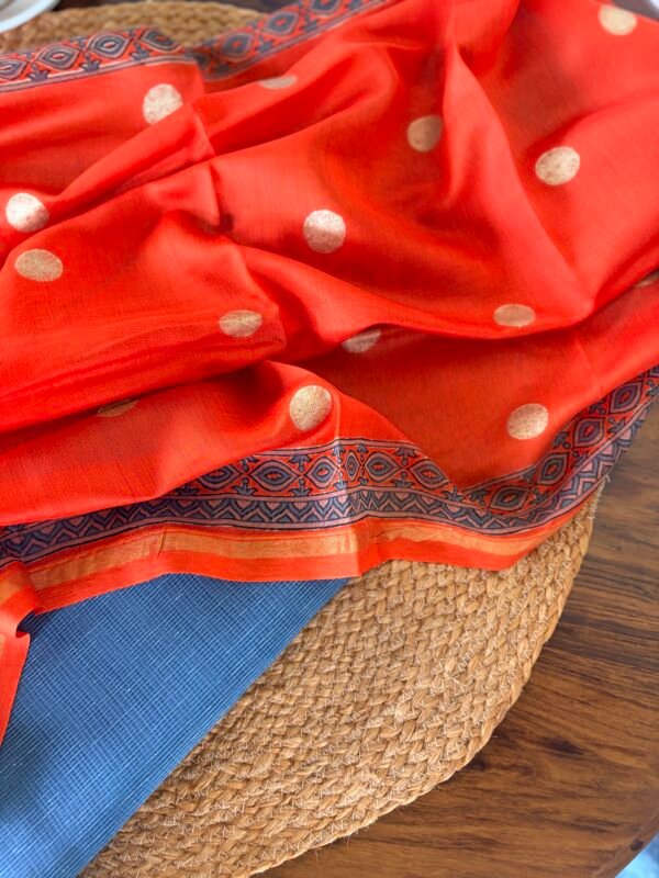 SHIMMER KOTA TOP AND CHANDERI SILK DUPATTA - Image 5
