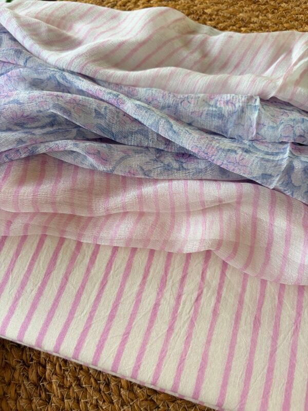HANDBLOCK PRINTED TOP AND PRINTED CHIFFION DUPATTA - Image 3