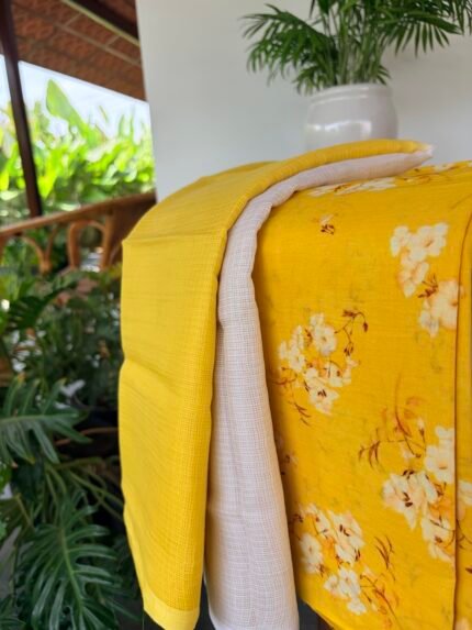 MUL PRINTED TOP AND DUAL SHADE KOTA DUPATTA