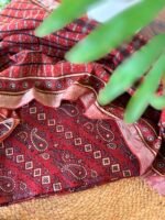 AJRAK CHANDERI COTTON TOP AND DUPATTA - Image 3