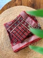 AJRAK CHANDERI COTTON TOP AND DUPATTA - Image 2