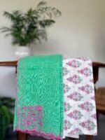 HANDBLOCK KOTA COTTON PRINTED TOP AND KOTA DUPATTA - Image 3