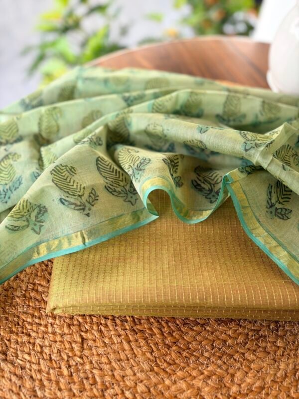 SILK COTTON TOP AND CHANDERI SILK DUPATTA - Image 7