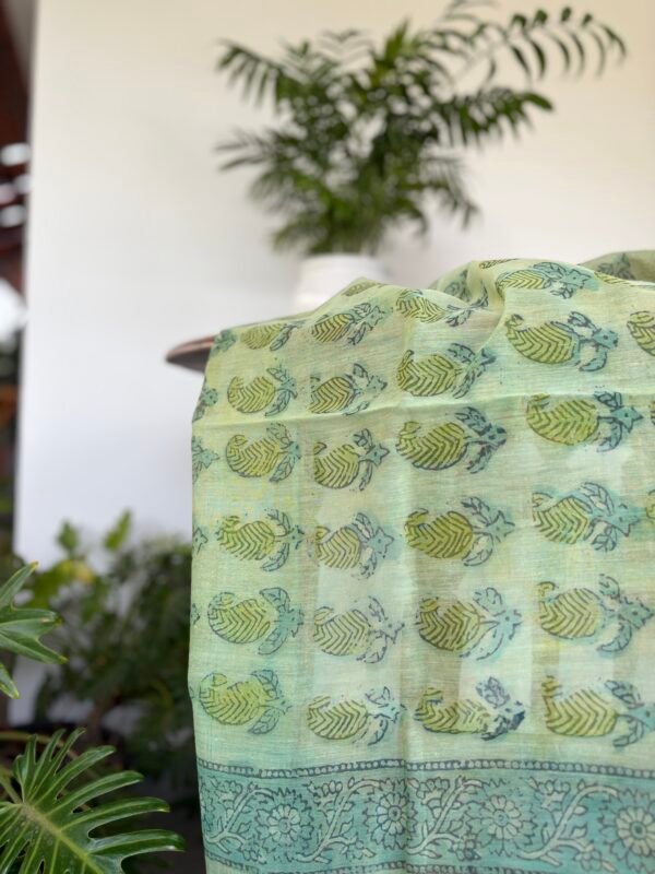 SILK COTTON TOP AND CHANDERI SILK DUPATTA - Image 2