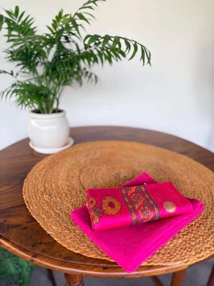 MUL CHANDERI TOP AND HANDBLOCK PRINTED CHANDERI SILK DUPATTA