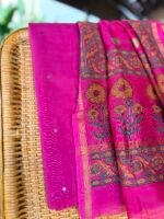 MUL CHANDERI TOP AND HANDBLOCK PRINTED CHANDERI SILK DUPATTA - Image 4