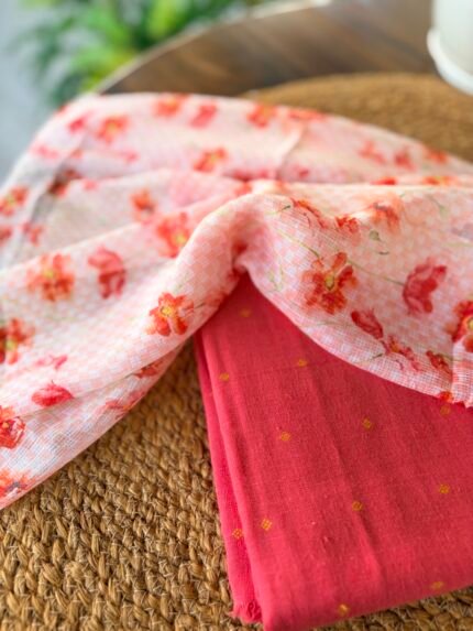 COTTON TOP AND PRINTED KOTA DUPATTA