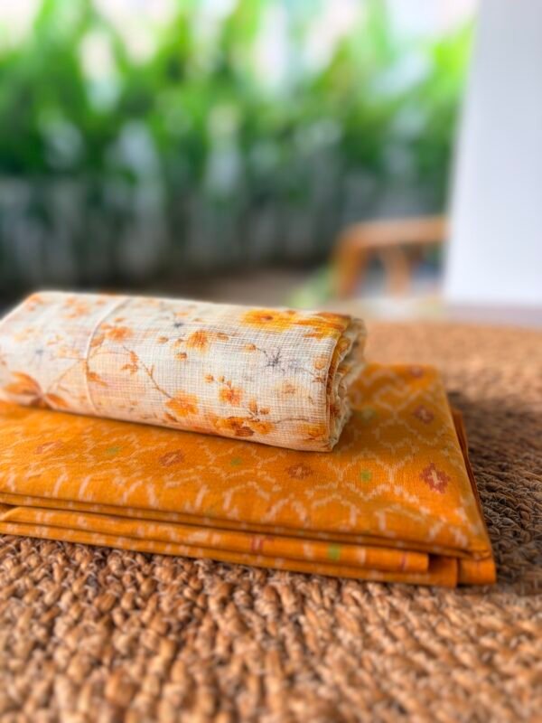 POCHAMPALLY IKAT SILK TOP AND KOTA PRINTED DUPATTA - Image 7