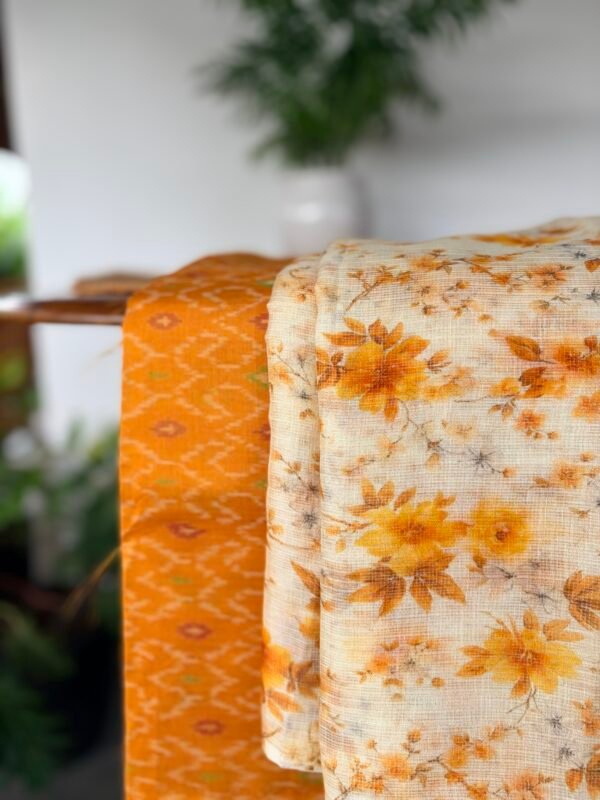 POCHAMPALLY IKAT SILK TOP AND KOTA PRINTED DUPATTA - Image 2