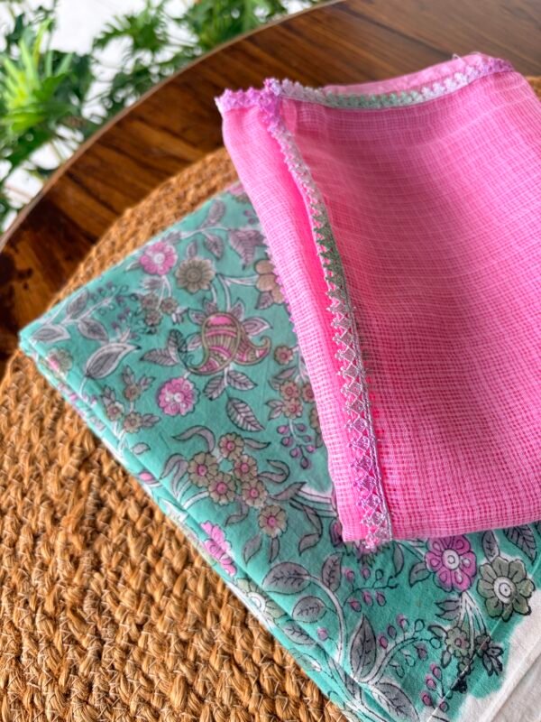 HANDBLOCK PRINTED TOP AND KOTA COTTON DUPATTA - Image 6