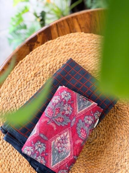 AJRAK KOTA COTTON TOP AND KOTA PRINTED DUPATTA