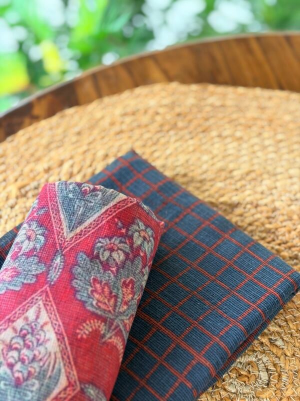 AJRAK KOTA COTTON TOP AND KOTA PRINTED DUPATTA - Image 4