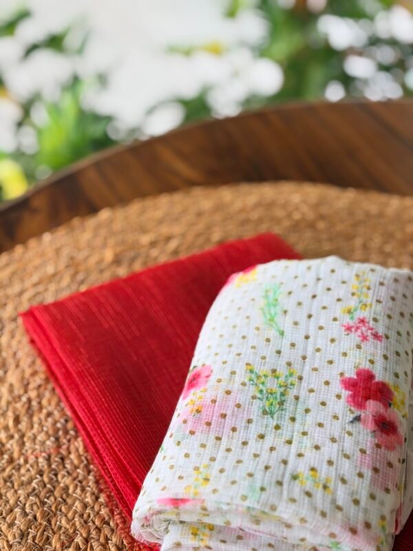 BLENDED SHIMMER KOTA TOP AND KOTA PRINTED DUPATTA - Image 4