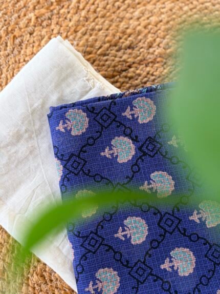 CHANDERI SILK TOP AND HANDBLOCK PRINTED KOTA DUPATTA