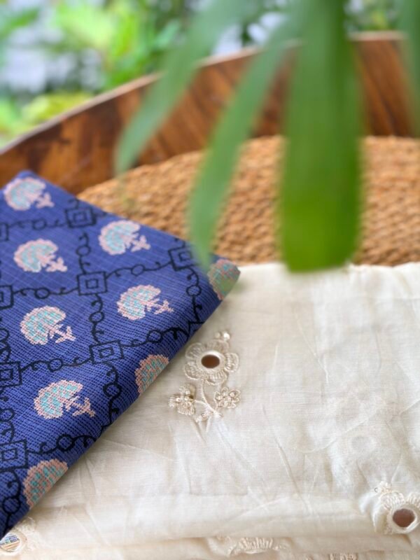 CHANDERI SILK TOP AND HANDBLOCK PRINTED KOTA DUPATTA - Image 6