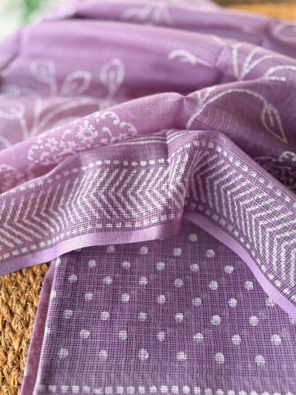 PURE KOTA COTTON HANDBLOCK PRINTED TOP AND DUPATTA - Image 3