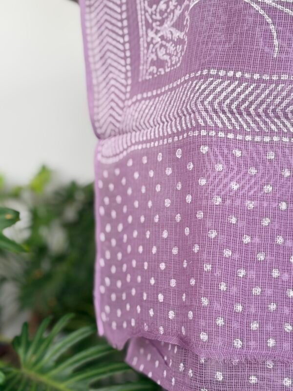 PURE KOTA COTTON HANDBLOCK PRINTED TOP AND DUPATTA - Image 2