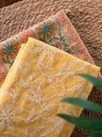 HANDBLOCK PRINTED COTTON TOP AND TEPCHI KOTA DUPATTA - Image 2