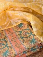 HANDBLOCK PRINTED COTTON TOP AND TEPCHI KOTA DUPATTA - Image 3