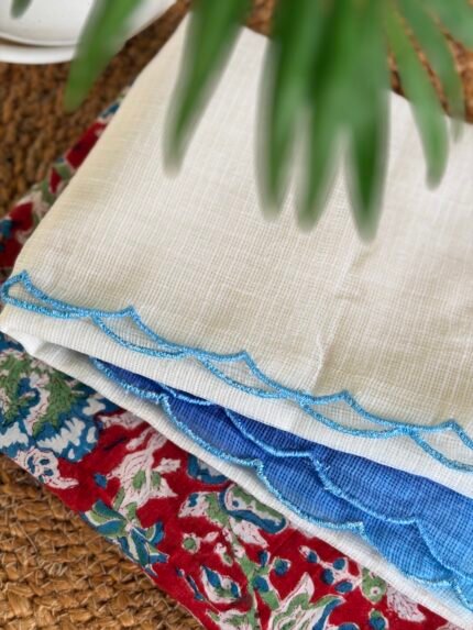 HANDBLOCK PRINTED COTTON TOP AND PRINTED KOTA COTTON DUPATTA