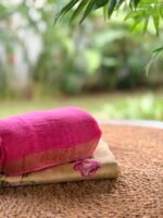 PRINTED CHANDERI SILK COTTON TOP AND LINEN DUPATTA - Image 3