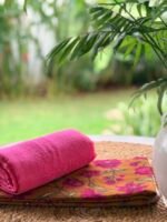 PRINTED CHANDERI SILK COTTON TOP AND LINEN DUPATTA - Image 7