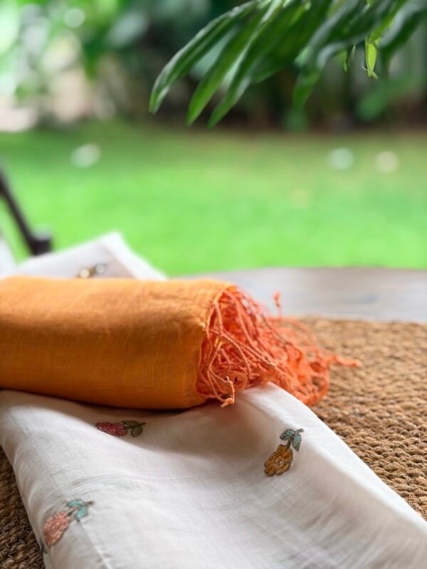 MUL CHANDERI TOP AND LINEN DUPATTA - Image 4