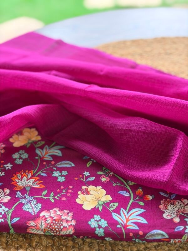 PREMIUM CHANDERI PRINTED TOP AND KOTA COTTON DUPATTA - Image 5