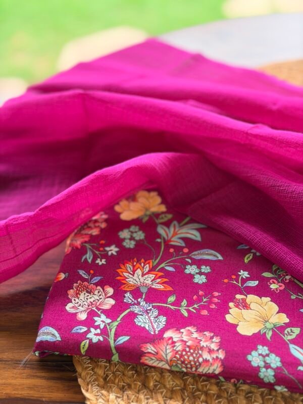 PREMIUM CHANDERI PRINTED TOP AND KOTA COTTON DUPATTA - Image 7