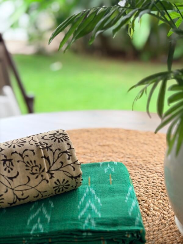 IKAT COTTON TOP AND CHANDERI SILK COTTON DUPATTA - Image 3