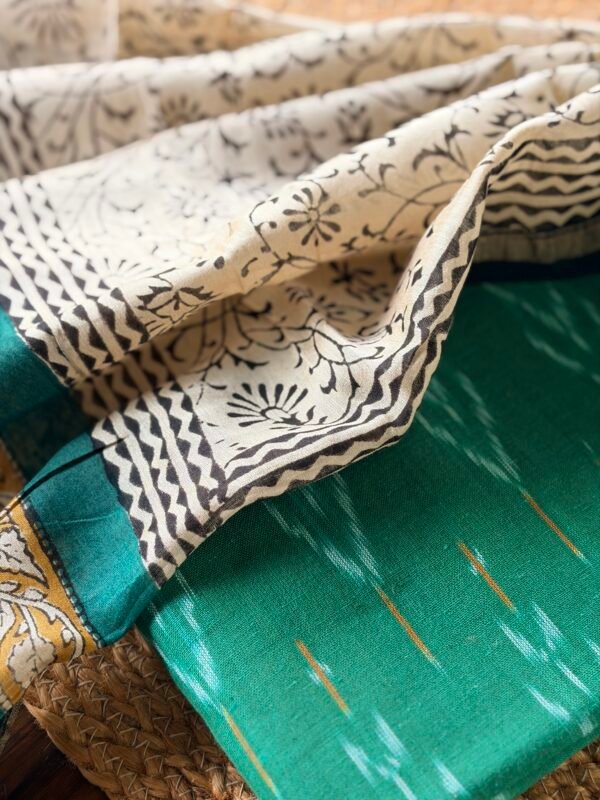 IKAT COTTON TOP AND CHANDERI SILK COTTON DUPATTA - Image 6
