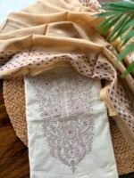 CHANDERI SILK PITTA WORK TOP AND CHANDERI SILK DUPATTA - Image 4
