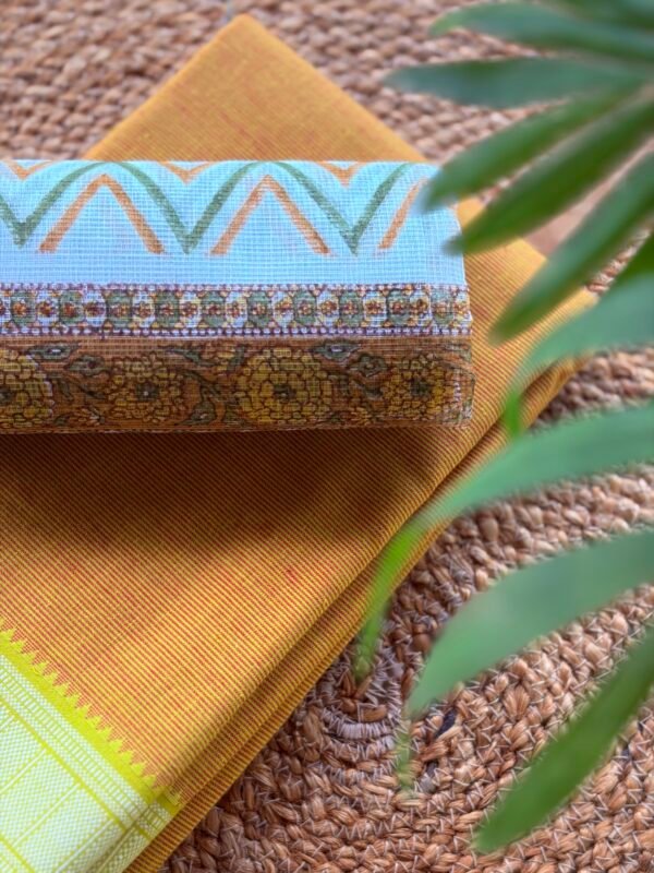 COTTON TOP AND KOTA HANDBLOCK PRINTED DUPATTA - Image 4