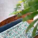 SHIMMER KOTA TOP AND HANDBLOCK PRINTED BOTTOM