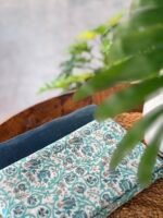 SHIMMER KOTA TOP AND HANDBLOCK PRINTED BOTTOM