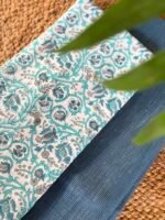 SHIMMER KOTA TOP AND HANDBLOCK PRINTED BOTTOM - Image 3